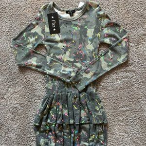 Flowers by Zoe girls size L tye dye dress NWT